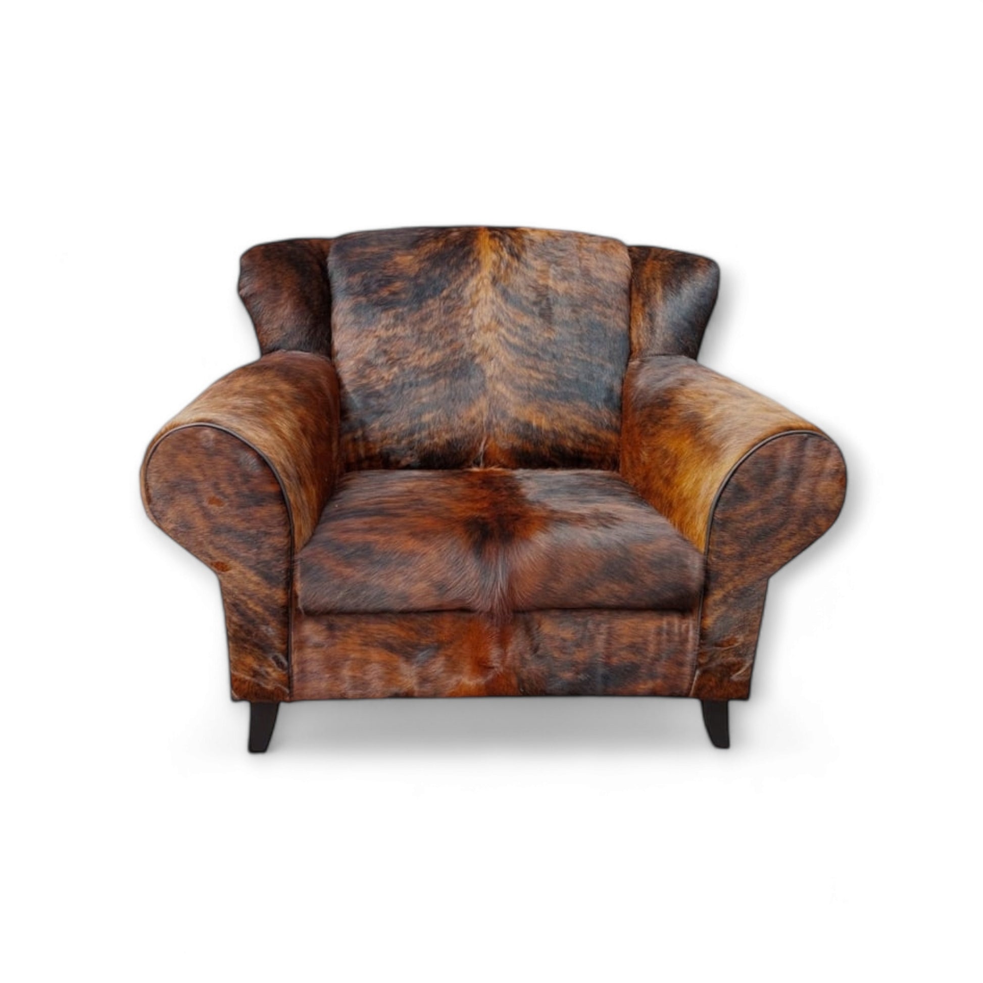 Bommel fauteuil in exotic koeienhuid