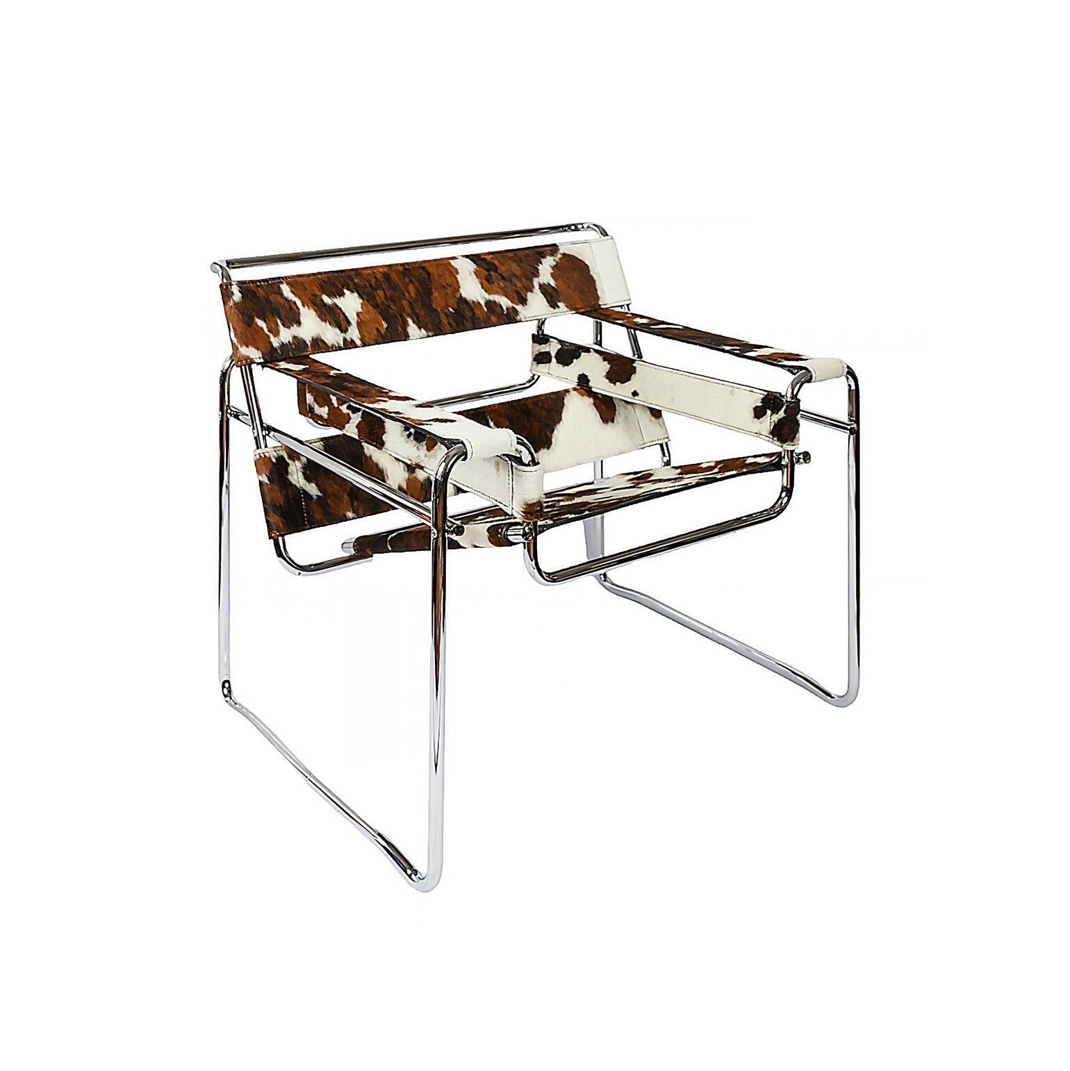Wassily fauteuil herstofferen in tricolor koeienhuid